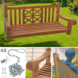 Banc balançoire de ferme 120 cm teck