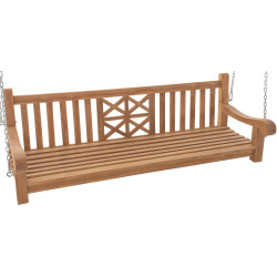 Banc balançoire de ferme 180 cm teck