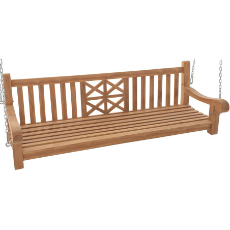 Banc balançoire de ferme 180 cm teck