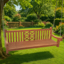 Banc balançoire de ferme 180 cm teck