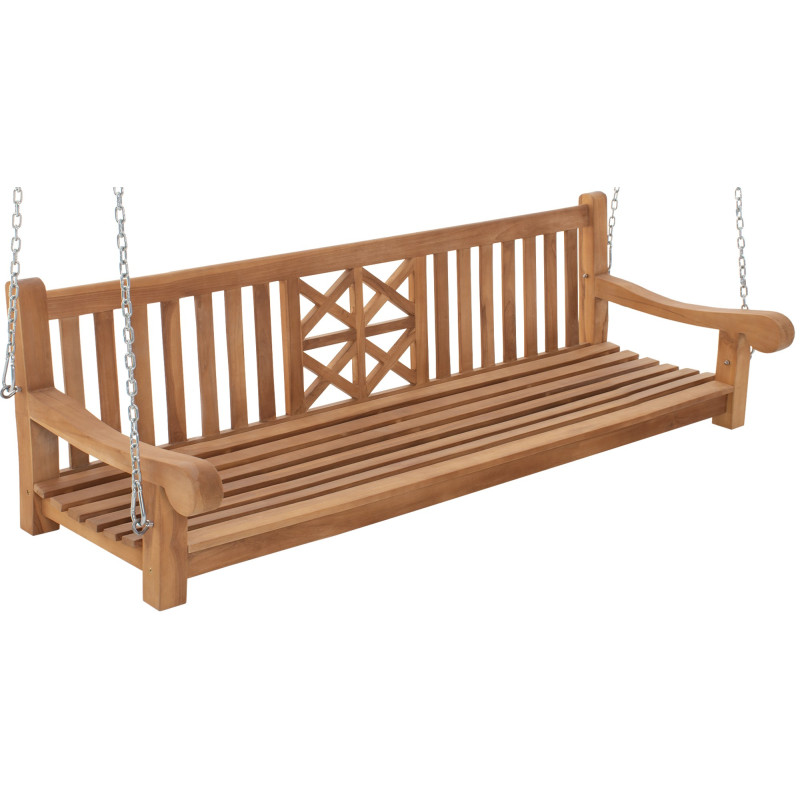 Banc balançoire de ferme 200 cm teck
