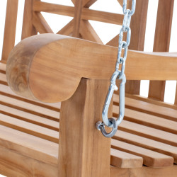 Banc balançoire de ferme 200 cm teck