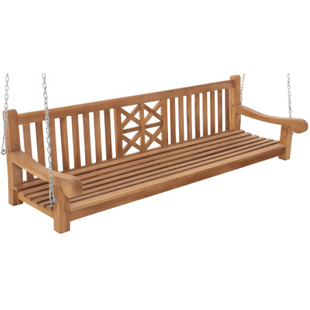 Banc balançoire de ferme 220 cm teck