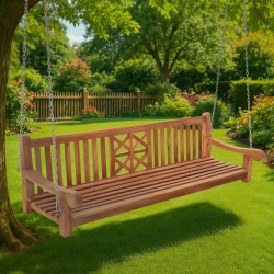 Banc balançoire de ferme 220 cm teck