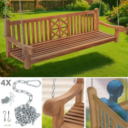 Banc balançoire de ferme 220 cm teck