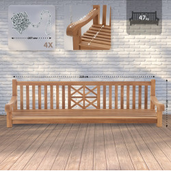 Balancelle de ferme 220 cm en teck