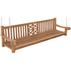 Banc balançoire de ferme 240 cm teck