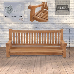 Banc suspendu Joyce 150 cm teck