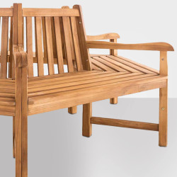Banc Sonja avec accoudoirs, 200 cm teck