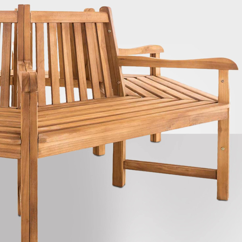 Banc Sonja avec accoudoirs, 200 cm teck