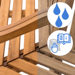 Banc Sonja avec accoudoirs, 250 cm teck