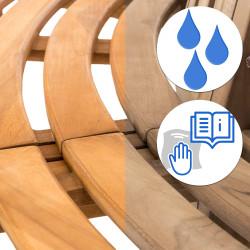 Banc Novum, environ 200 cm, teck