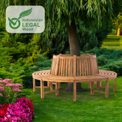 Banc d'arbre Novum, environ 200 cm teck