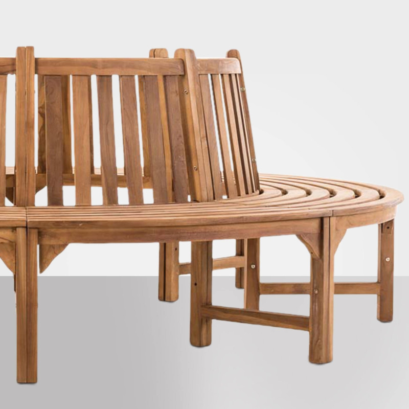 Banc d'arbre Novum, environ 250 cm teck