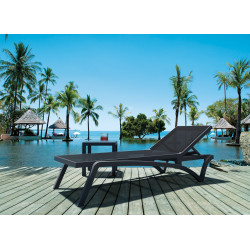 Chaise longue Pacific gris foncé