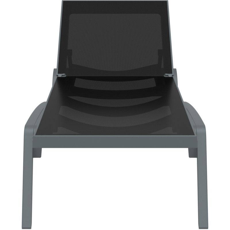 Chaise longue Pacific gris foncé
