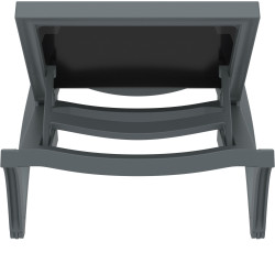 Chaise longue Pacific gris foncé