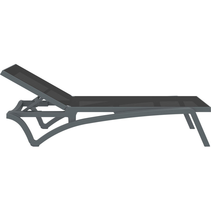 Chaise longue Pacific gris foncé