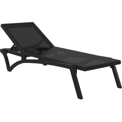 Chaise longue Pacific noir