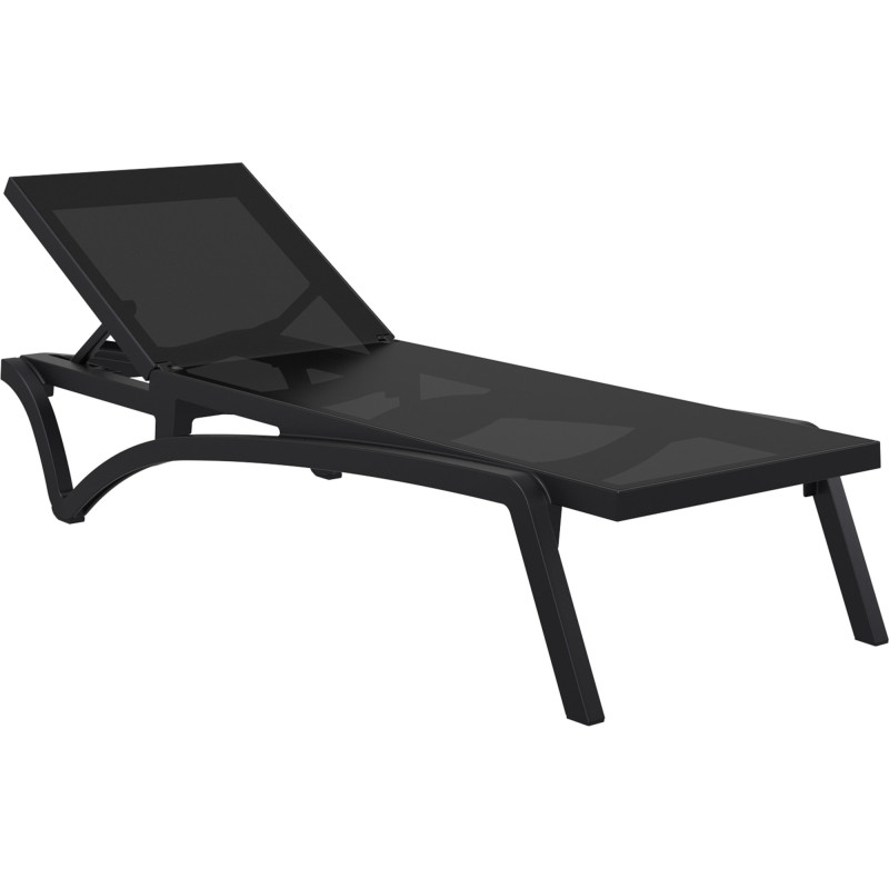 Chaise longue Pacific noir