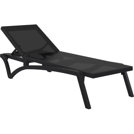 Chaise longue Pacific noir
