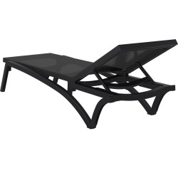 Chaise longue Pacific noir