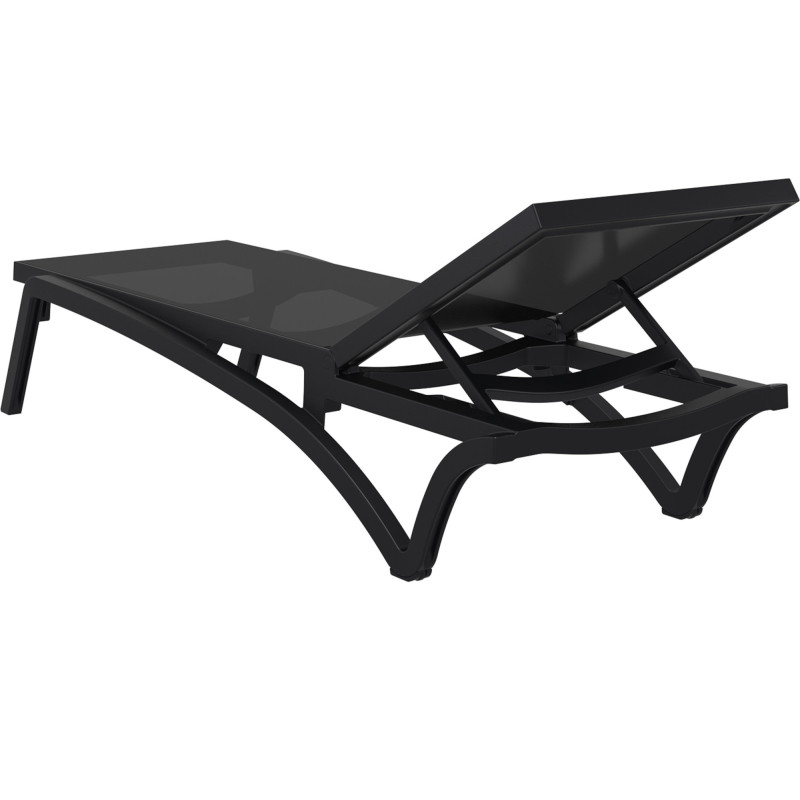Chaise longue Pacific noir