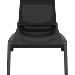 Chaise longue Pacific noir