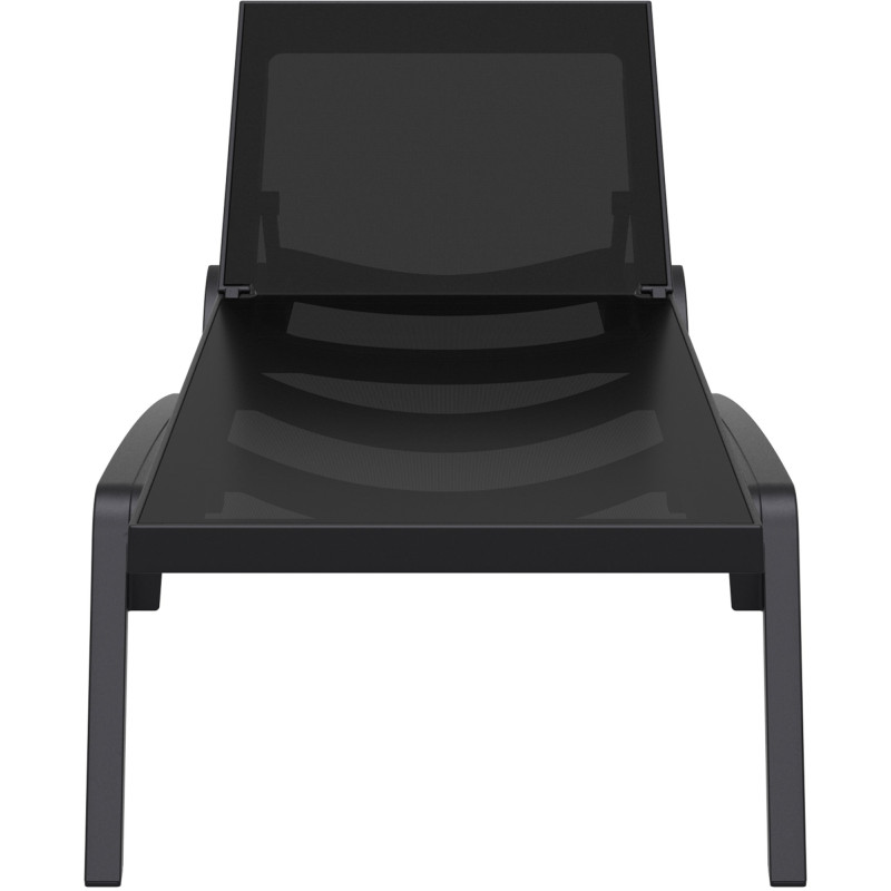 Chaise longue Pacific noir