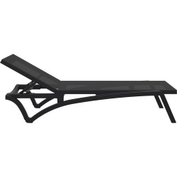 Chaise longue Pacific noir