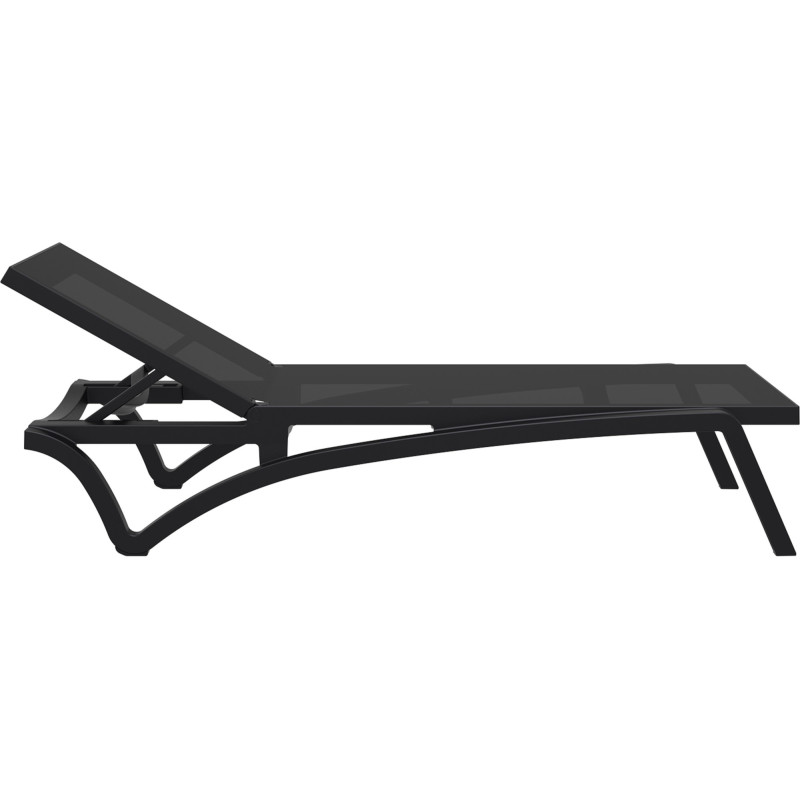 Chaise longue Pacific noir