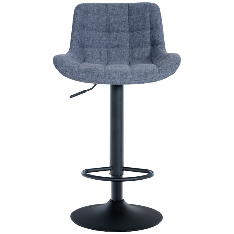 Tabouret de bar en tissu Tover bleu