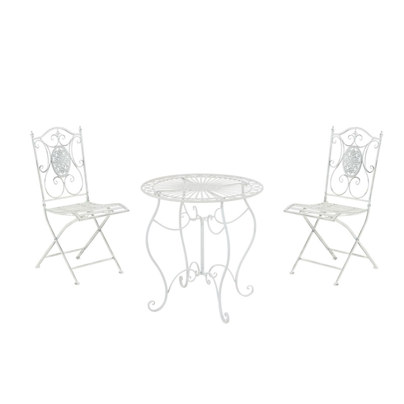 Groupe de Chaises Aldeano blanc antique