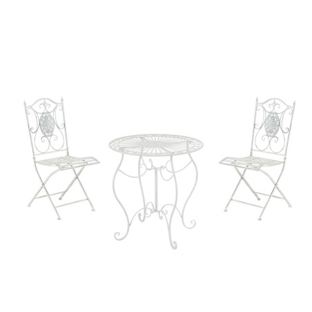 Groupe de Chaises Aldeano blanc antique