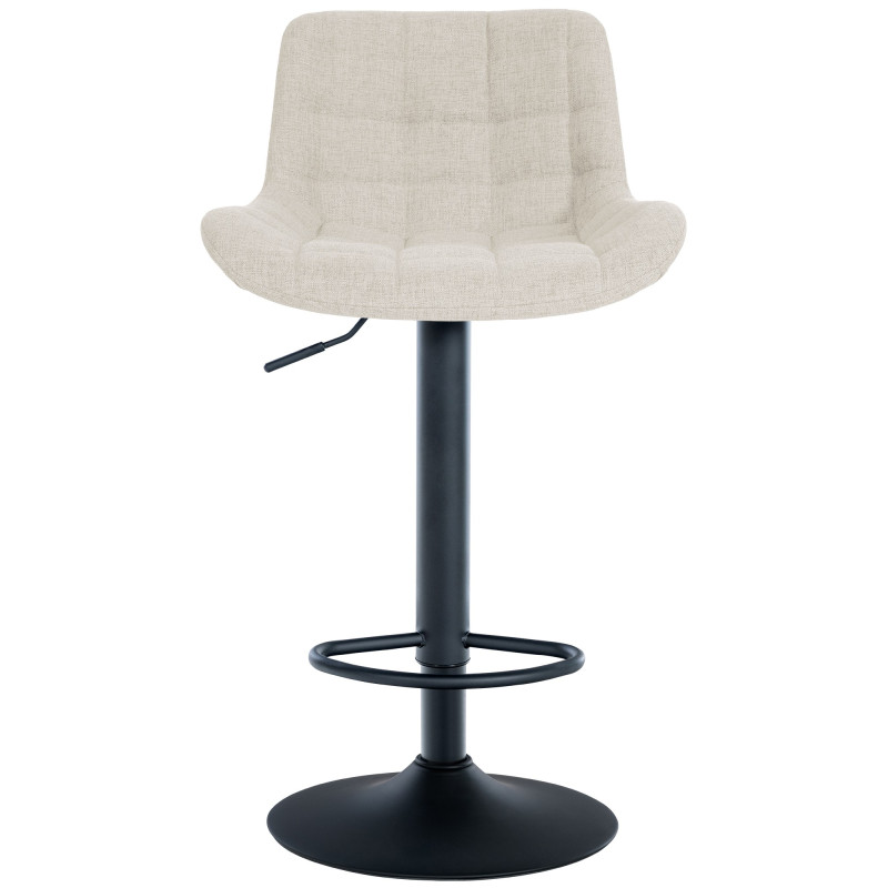 Tabouret de bar en tissu Tover crème
