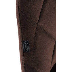 Set di 2 sgabelli da bar Lazio in velluto bianco e marrone