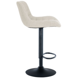Tabouret de bar en tissu Tover crème