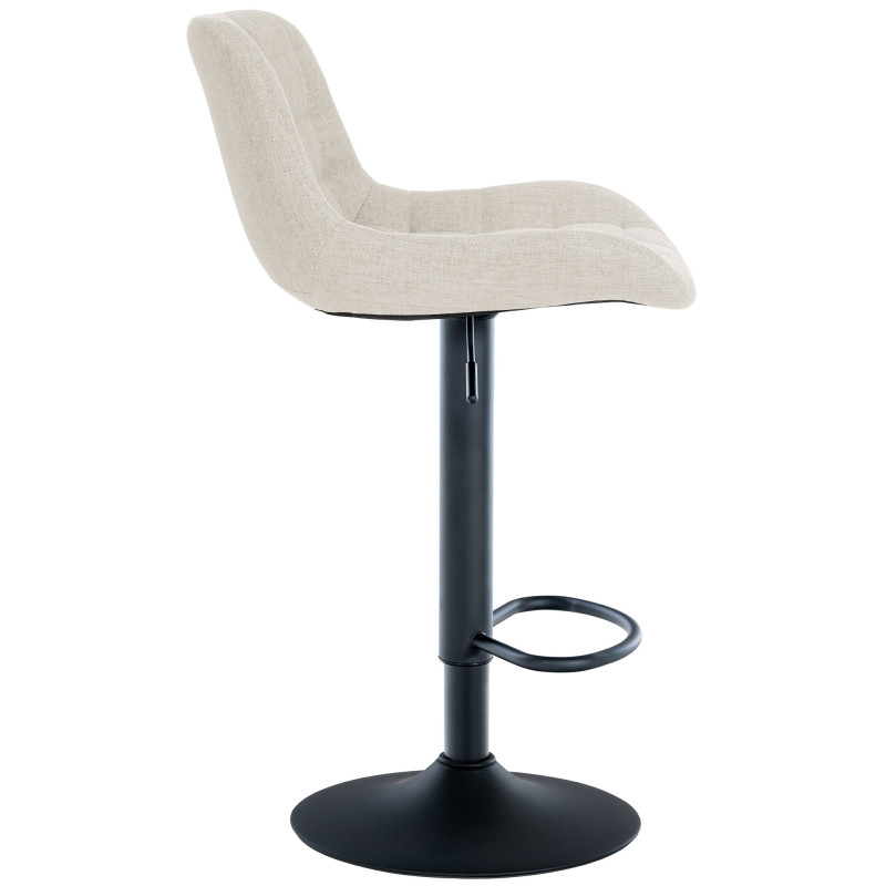 Tabouret de bar en tissu Tover crème