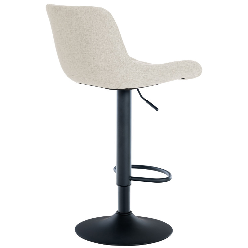 Tabouret de bar en tissu Tover crème