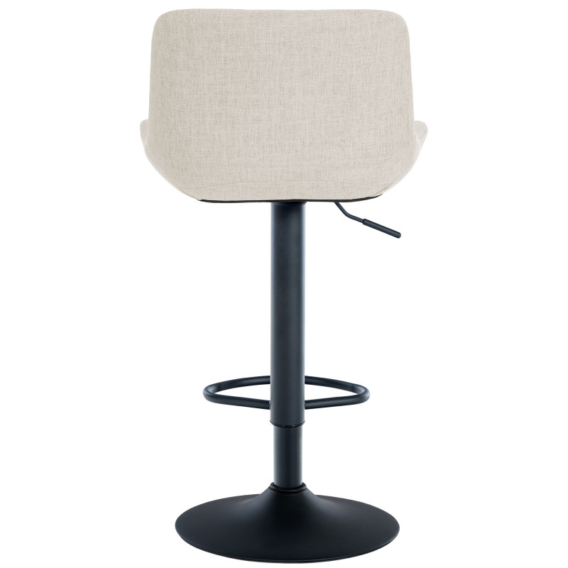 Tabouret de bar en tissu Tover crème
