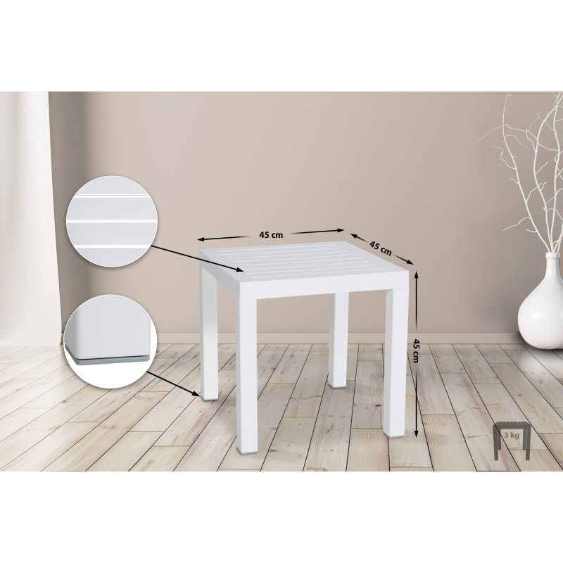 Table côté océan blanc