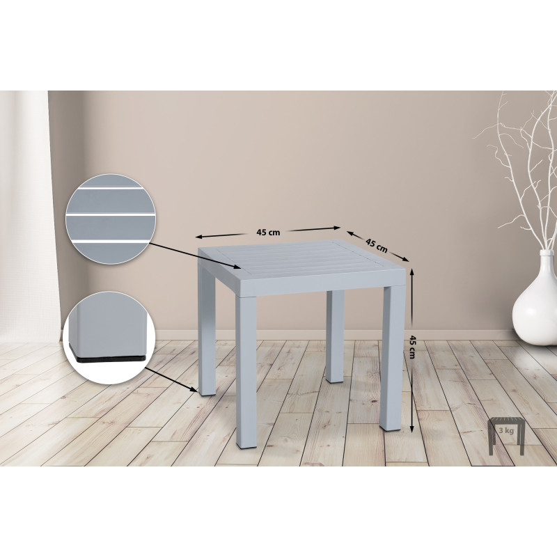 table d'appoint gris oc?an