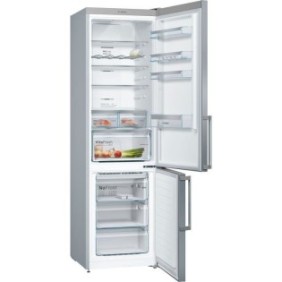 Réfrigérateur combiné pose-libre BOSCH - SER4 - Inox look - Vol.total: 368l - réfrigérateur: 279l - congélateur: 89l - L 66cm - 