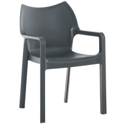 Chaise Diva, gris fonc?