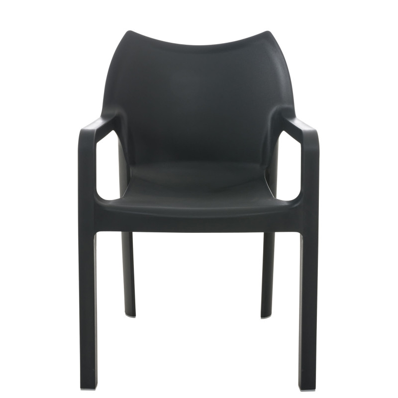 Silla plástico apilable DIVA Gris oscuro