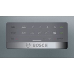 Réfrigérateur combiné pose-libre BOSCH - SER4 - Inox look - Vol.total: 368l - réfrigérateur: 279l - congélateur: 89l - L 66cm - 