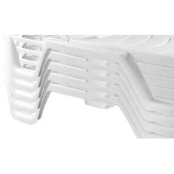 Ensemble de 10 chaises longues Bahamas blanc