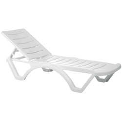 Ensemble de 10 chaises longues Aqua blanc