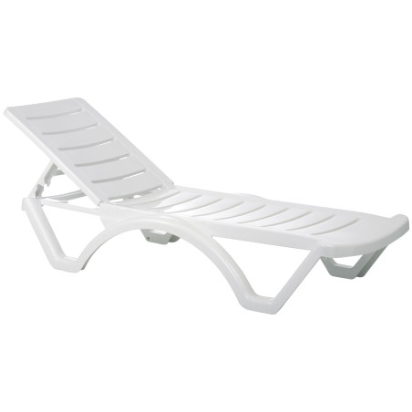 Ensemble de 10 chaises longues Aqua blanc