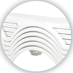Ensemble de 10 chaises longues Aqua blanc